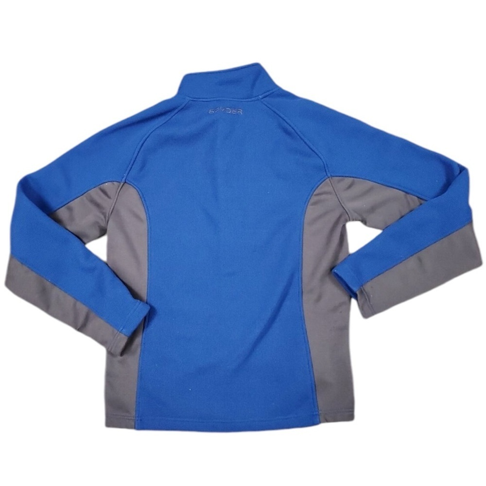 SPYDER Foremost Full Zip Medium Weight Sweater Jacket in Blue/Gray Size Medium - Picture 4 of 10